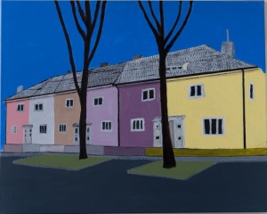 James P Kinsella, 'Herschelgasse', 2013, 80cmx100cm, acrylic on canvas. (640x512)