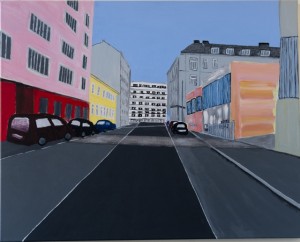 James P Kinsella, 'Hofbauergasse', 2013, 80cmx100cm, acrylic on canvas. (640x518)